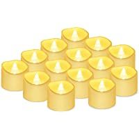 Velas LED Sin Fuego 14 Pack ，Velas LED que parpadean amarillas para hogar festivales decoración- bodas y fiestas